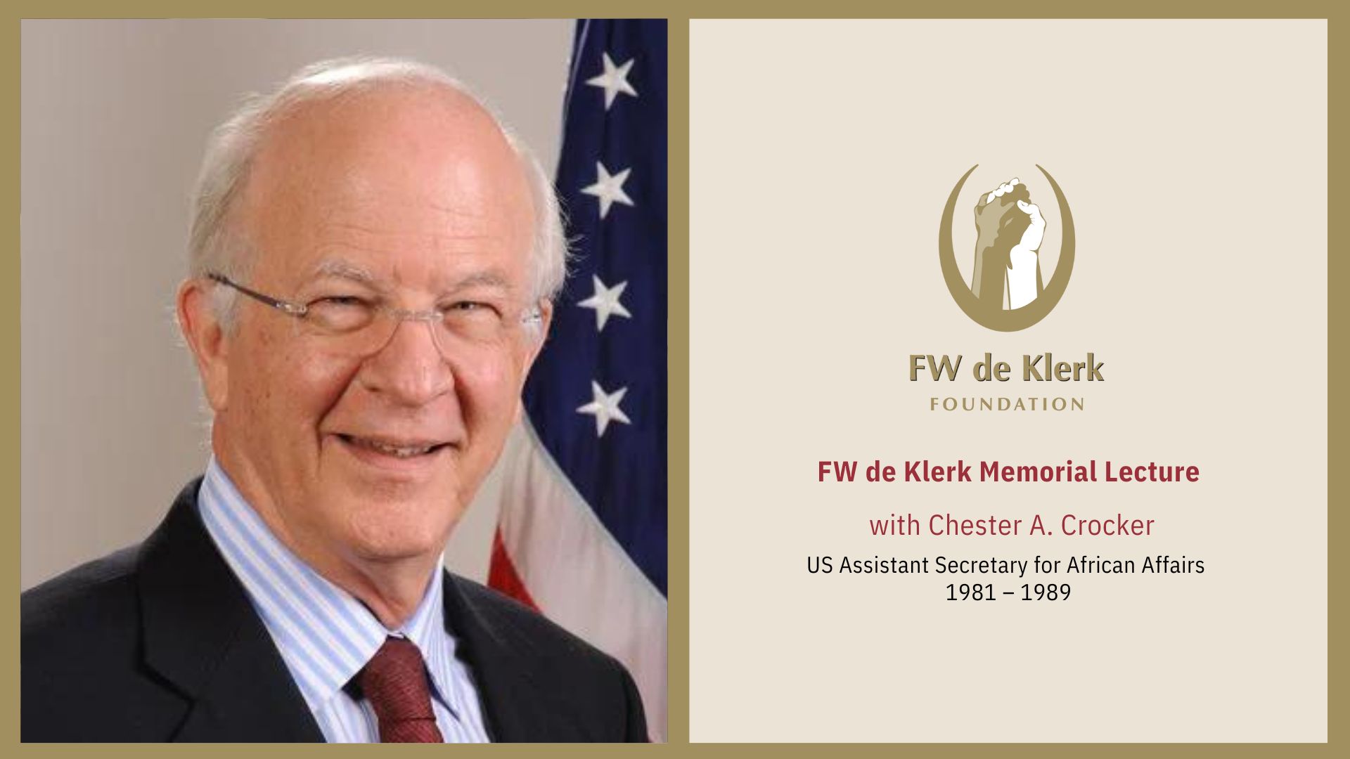 2023 FW DE KLERK MEMORIAL LECTURE FW De Klerk Foundation