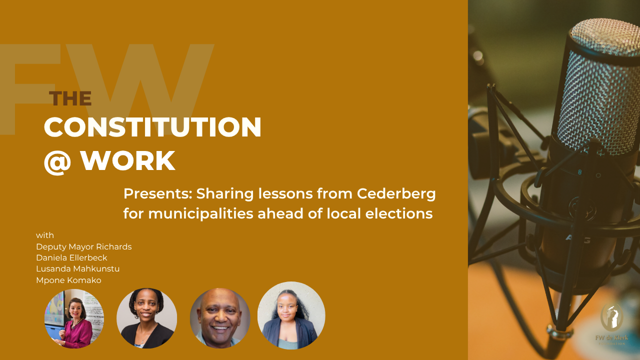 THE CONSTITUTION@WORK PRESENTS: CEDERBERG EERSTE MODEL